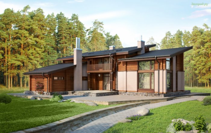 Дом из клееного бруса "куин"