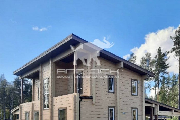 Дизайн загородного дома из клееного бруса