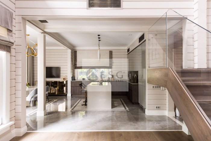 Интерьер домов из строганного бруса