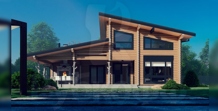 Нордик дом из клееного бруса