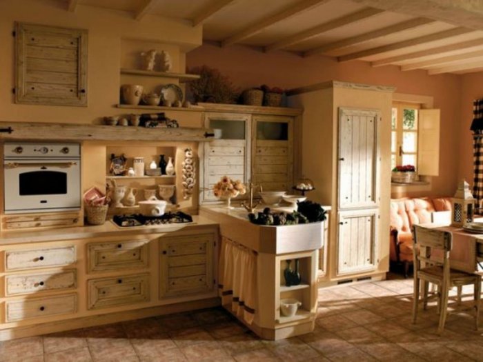 Кухня в деревенскоммстиле