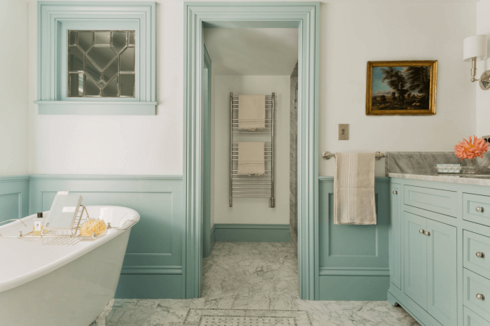 Ванная комната мятный с бежевым