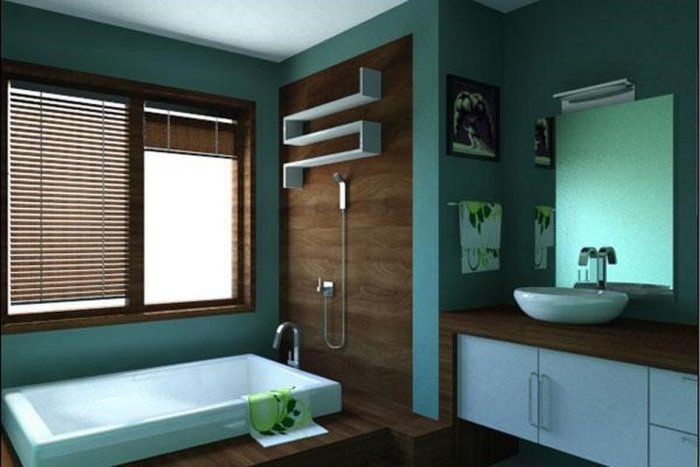 Ванная комната цвета морской волны