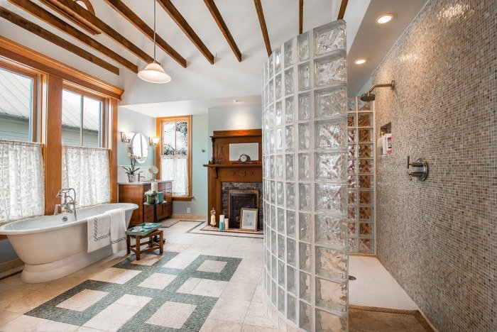 Стеклоблоки в интерьере