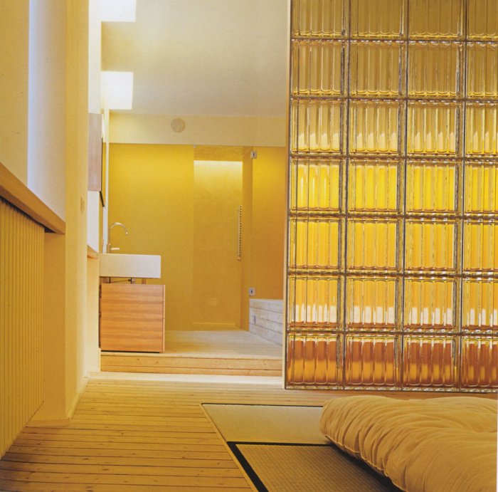 Перегородка из стеклоблоков