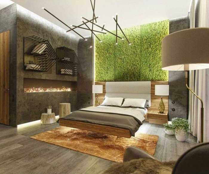 Спальня в эко лофт стиле эколофт