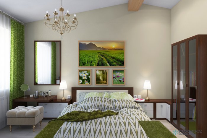 Спальня в природном стиле