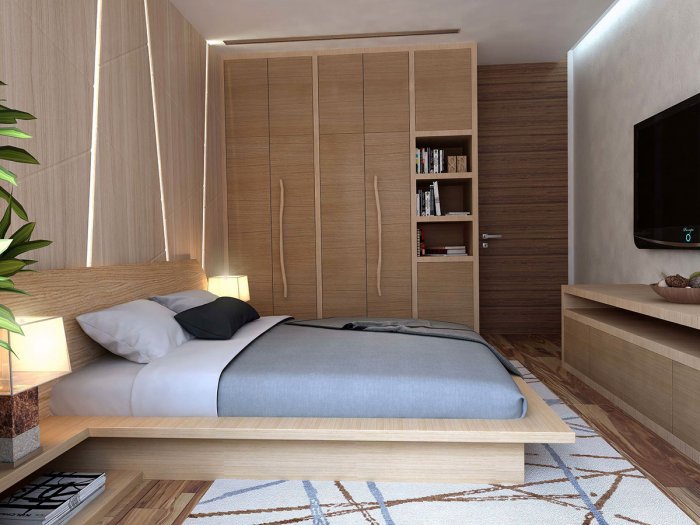 Спальня в стиле экостиль