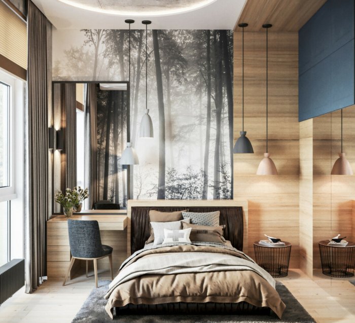 Спальня в натуральном стиле