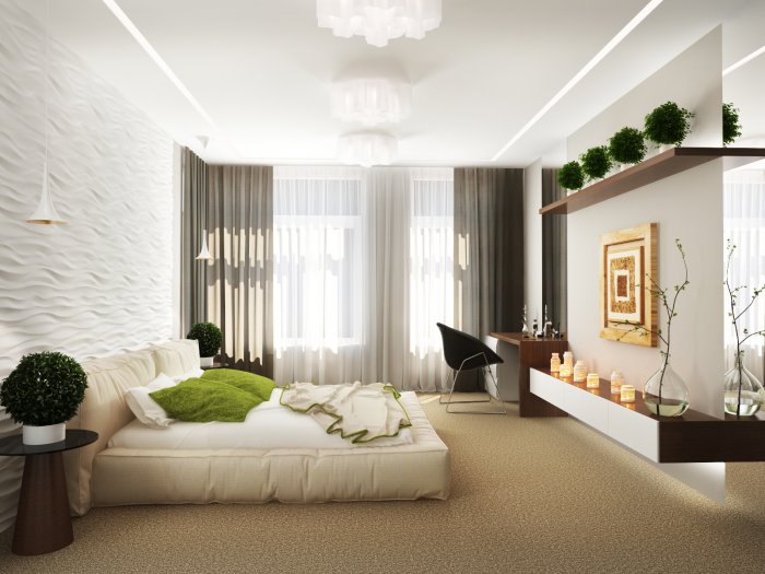 Спальня в стиле эколофт