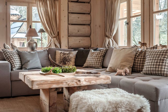 Текстиль в стиле Шале