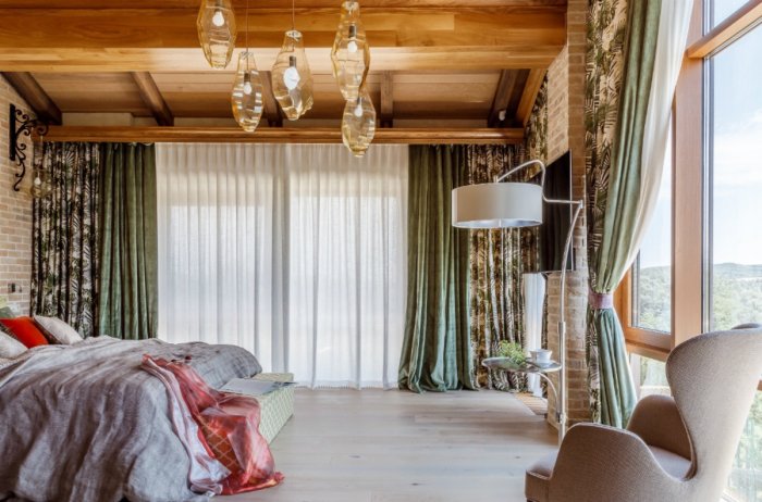 Гардины для интерьера Шале