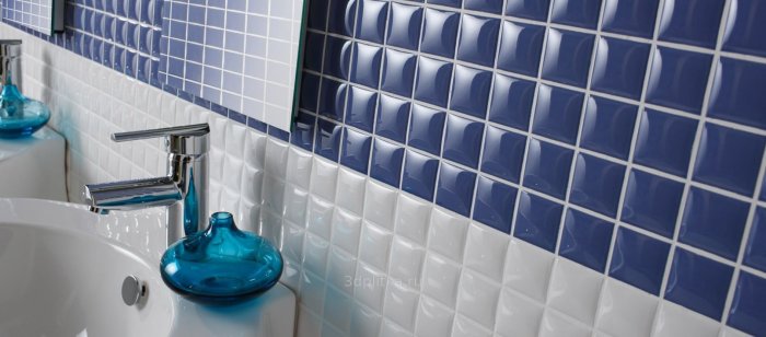 Черная плитка с черной затиркой