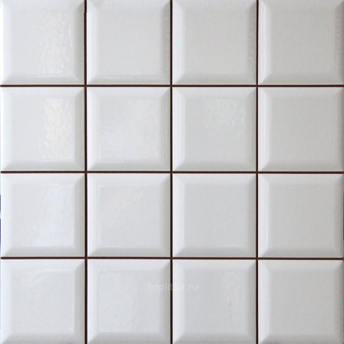 Белая плитка на полу в ванной