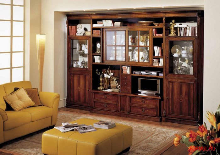 Итальянские стенки для гостиной классика