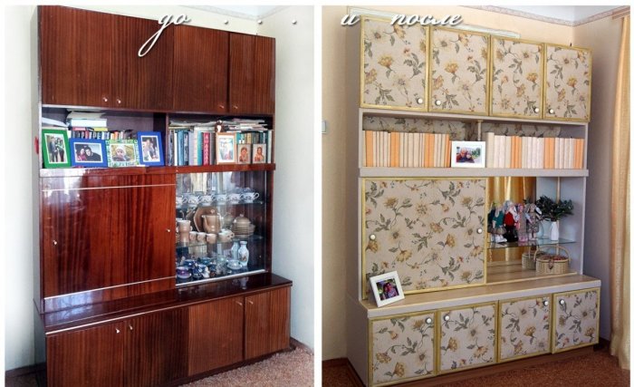 Советская стенка в современном интерьере