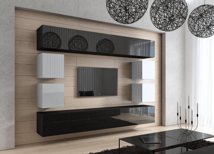 Стенка Купертино Нью 2 белая