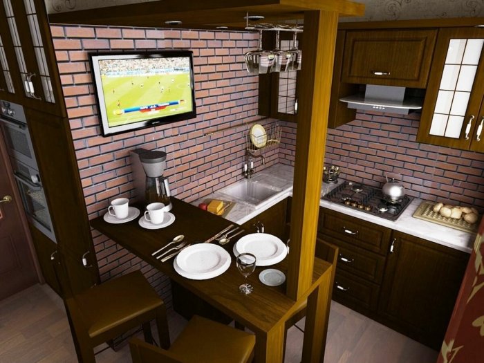 Кухни лофт 6 м2