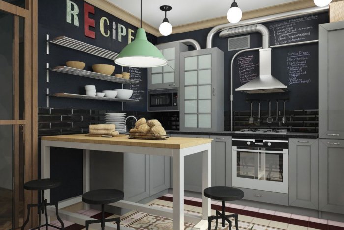 Кухни лофт маленькие