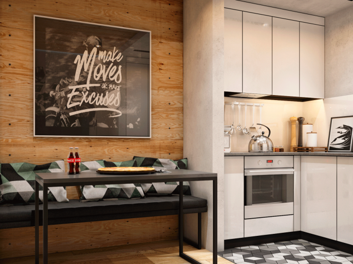 Кухонная гарнитура в стиле лофт
