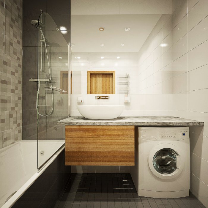 Ванная комната в скандинавском стиле