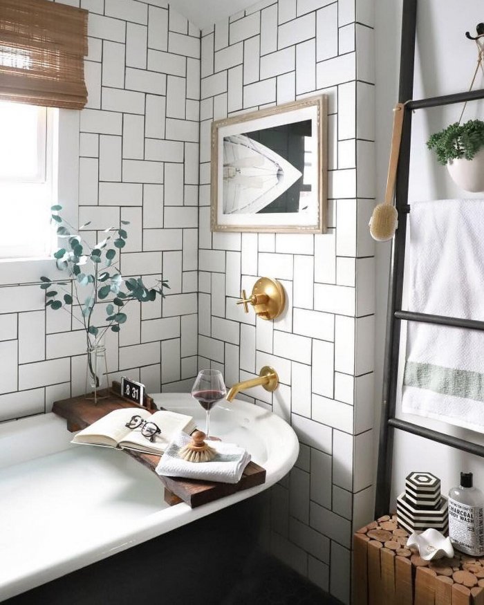 Ванная комната в стиле Сканди