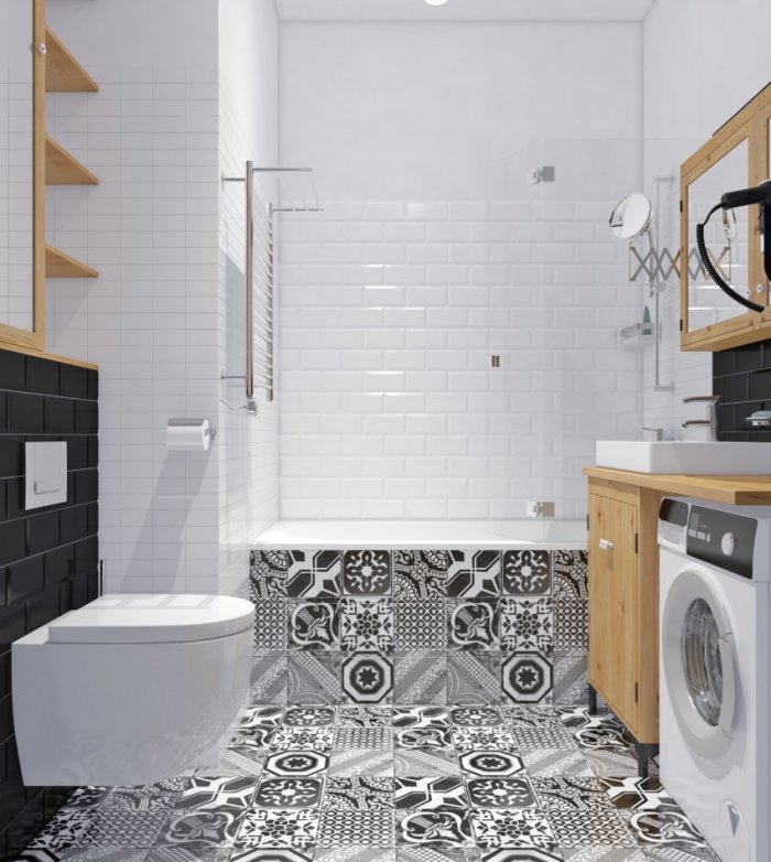 Ванная комната в скандинавском стиле