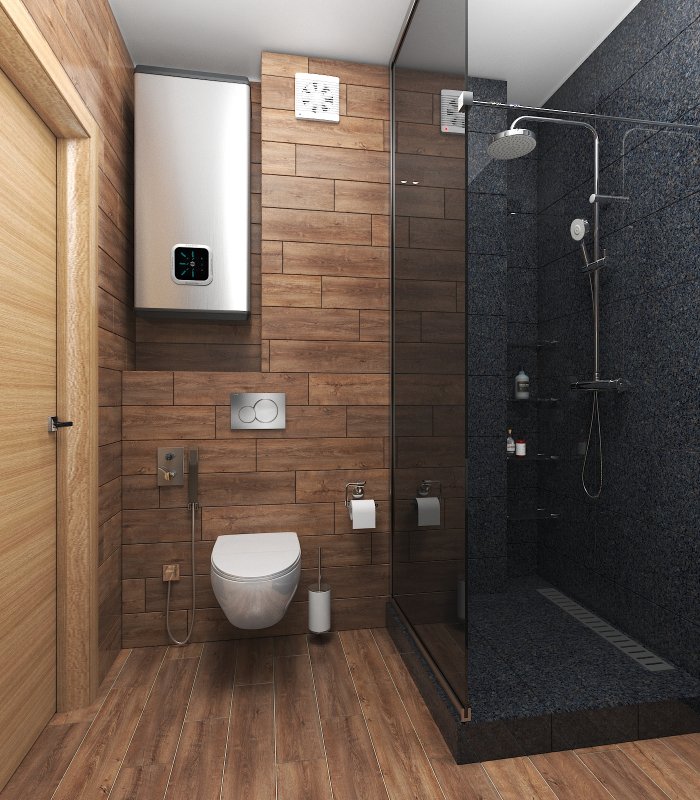 Душевые с туалетом в стиле лофт