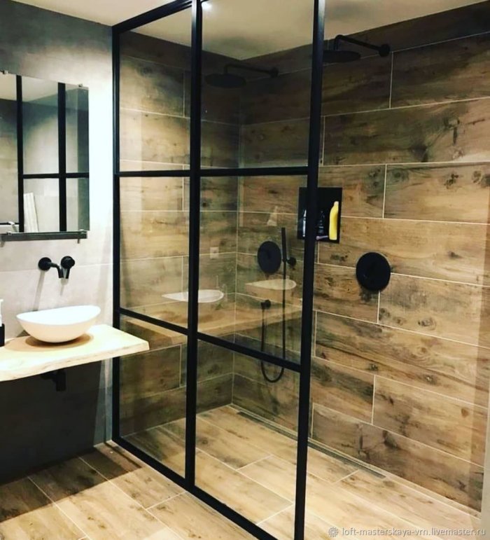 Душевая в стиле лофт