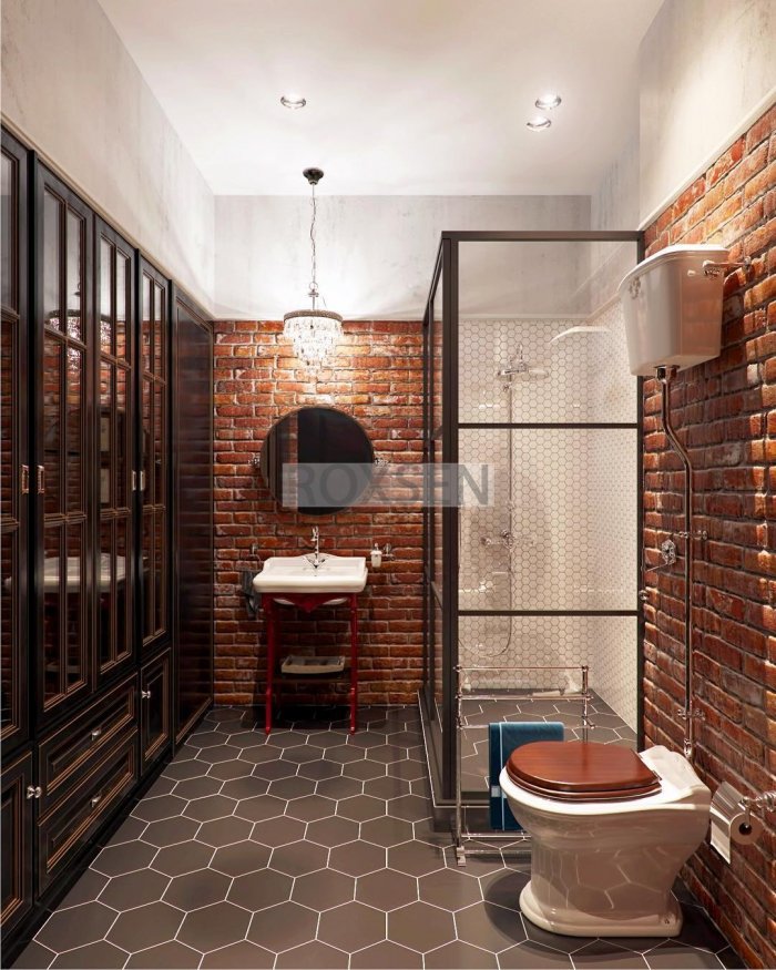 Душевая кабина в стиле лофт