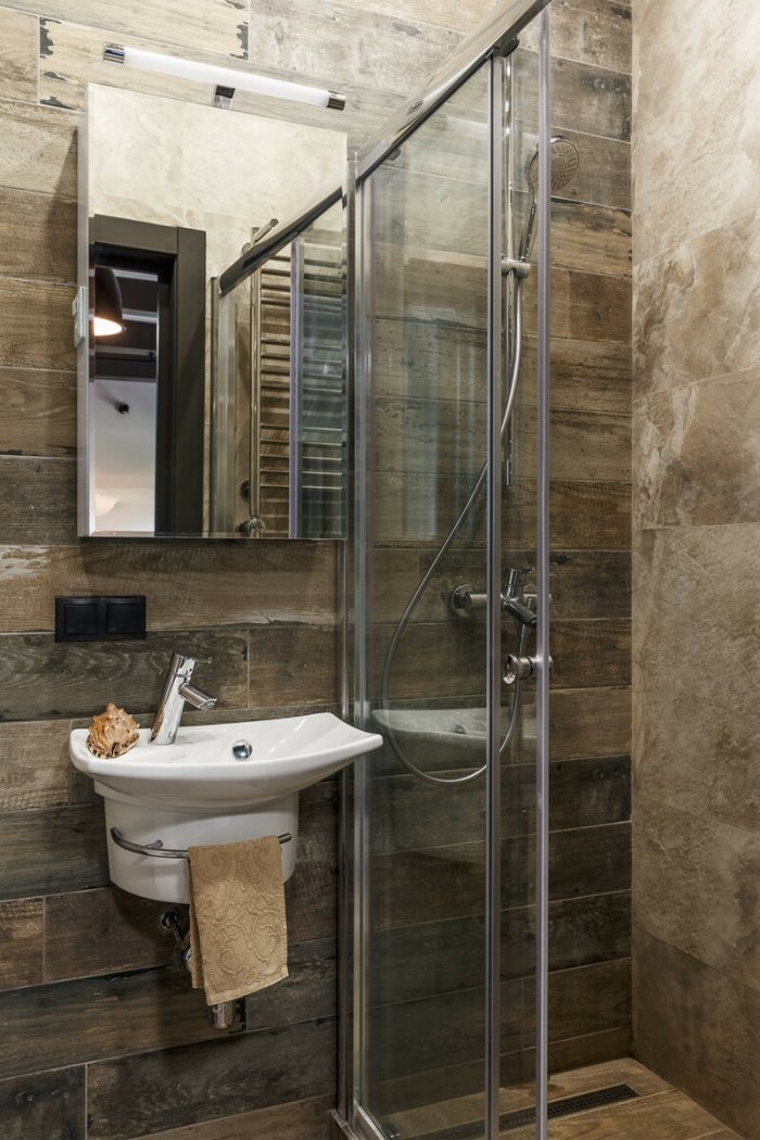 Ванная в стиле лофт 4 м2