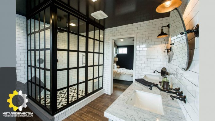 Душевые перегородки в стиле лофт