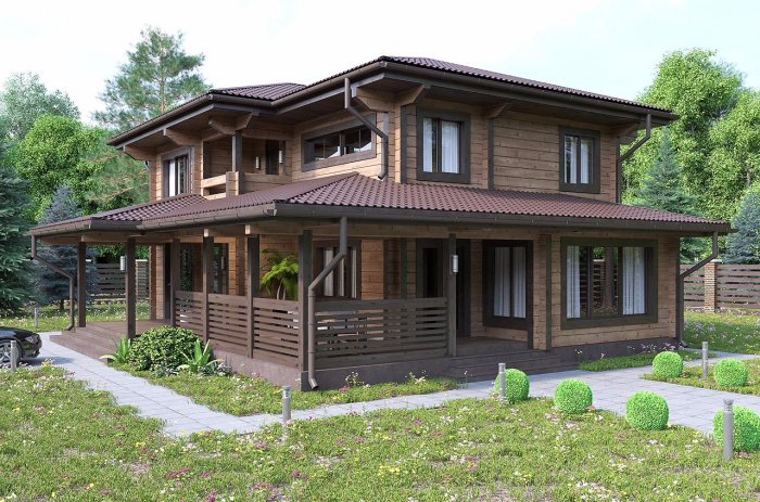 Дом из клееного бруса 200х270