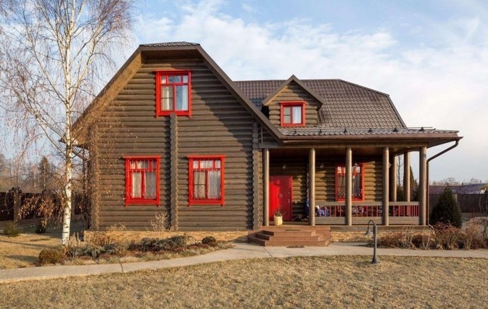 Фасады деревянных домов