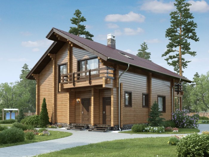 Цвета домов из клееного бруса