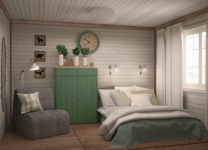 Тиккурила имитация бруса в интерьере