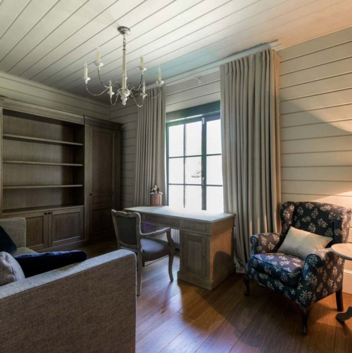 Имитация бруса в интерьере