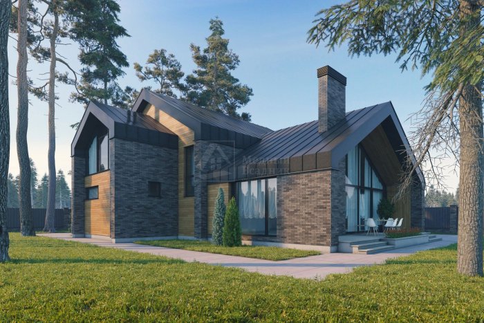 Фальцевая кровля на скандинавских домах