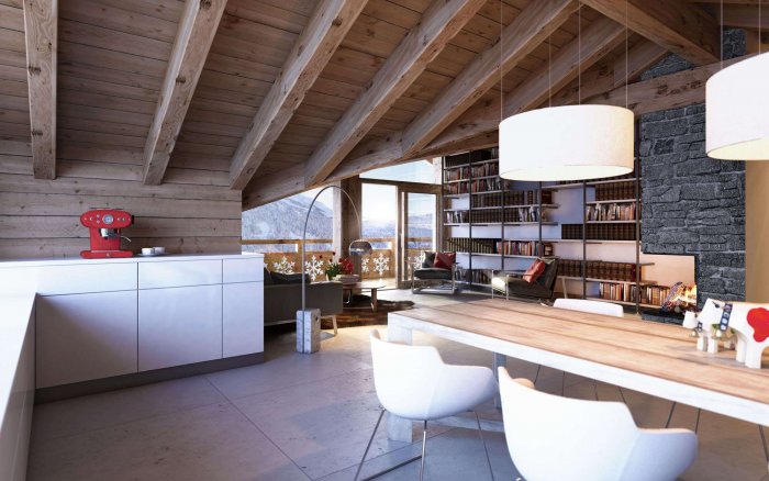 Деревянные балки лофт