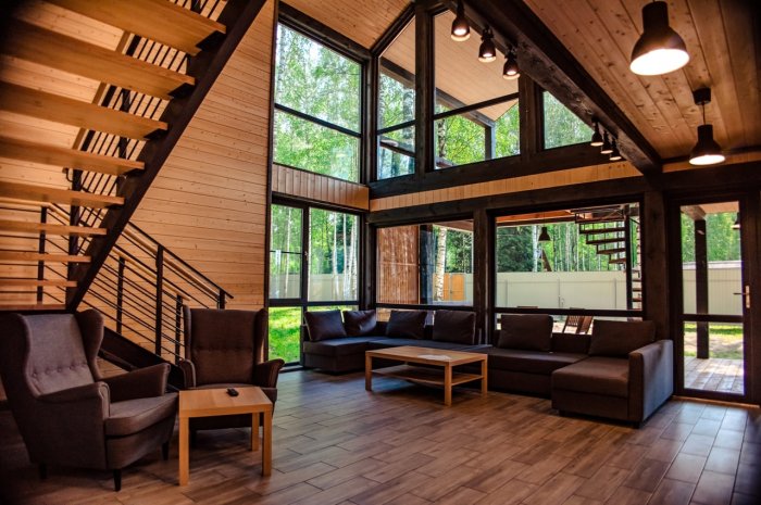 Лофт в деревянном доме