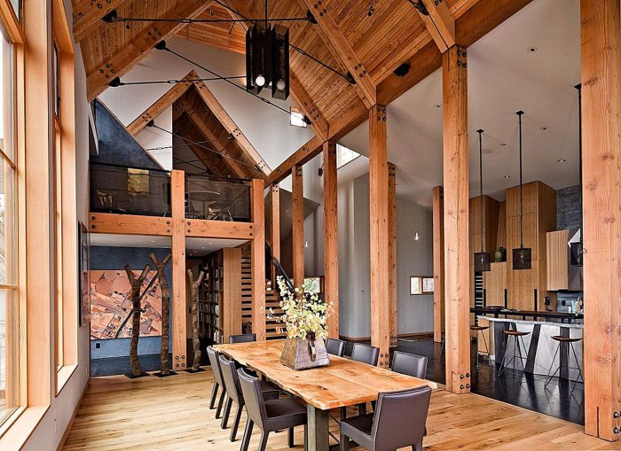 Лофт в деревянном доме