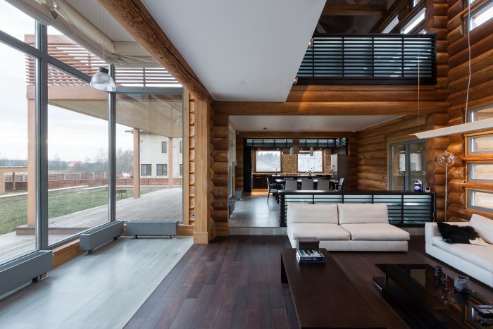 Лофт в деревянном доме