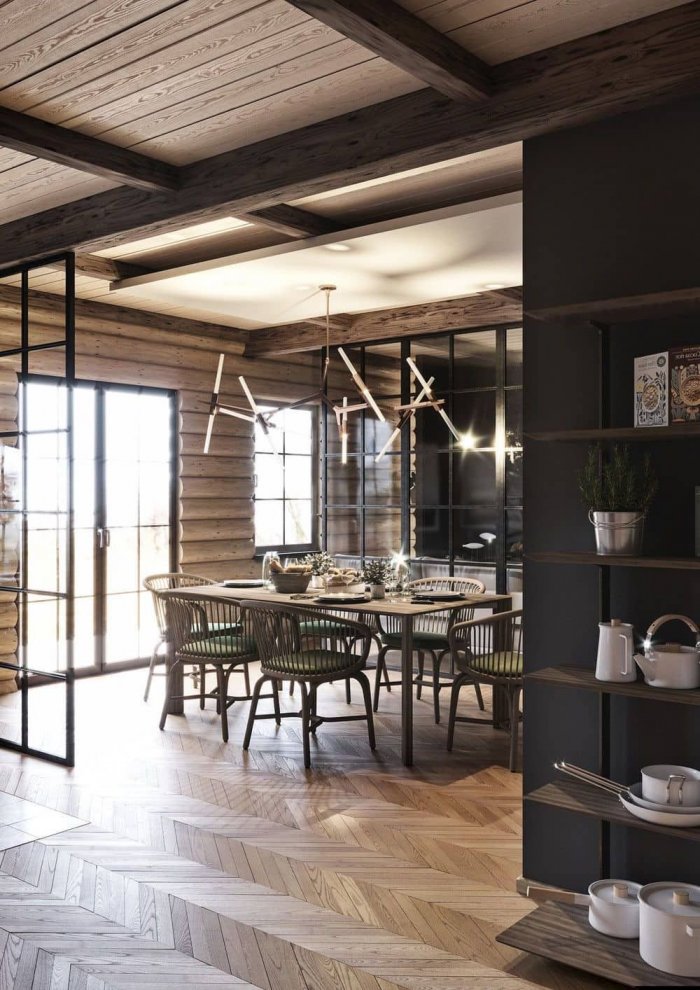 Лофт в деревянном доме