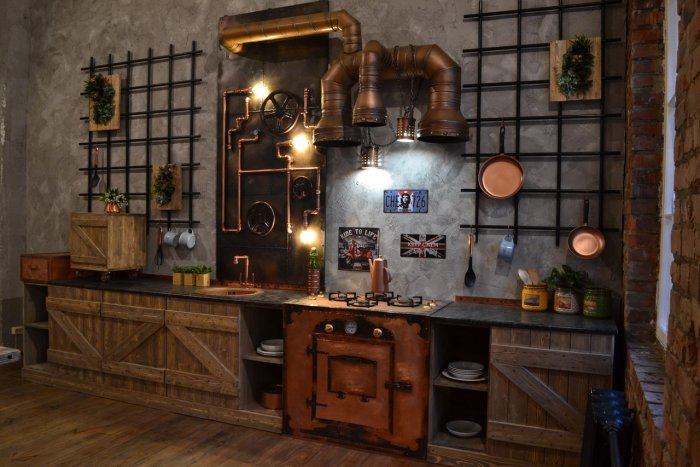 Комната в стиле стимпанк