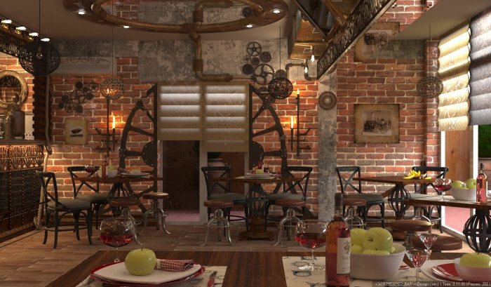 Кафе в стиле стимпанк