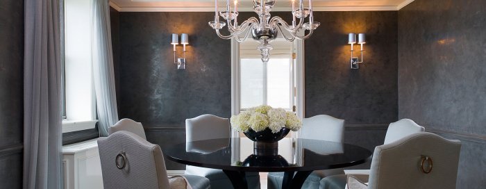 Венецианская штукатурка темная в интерьере