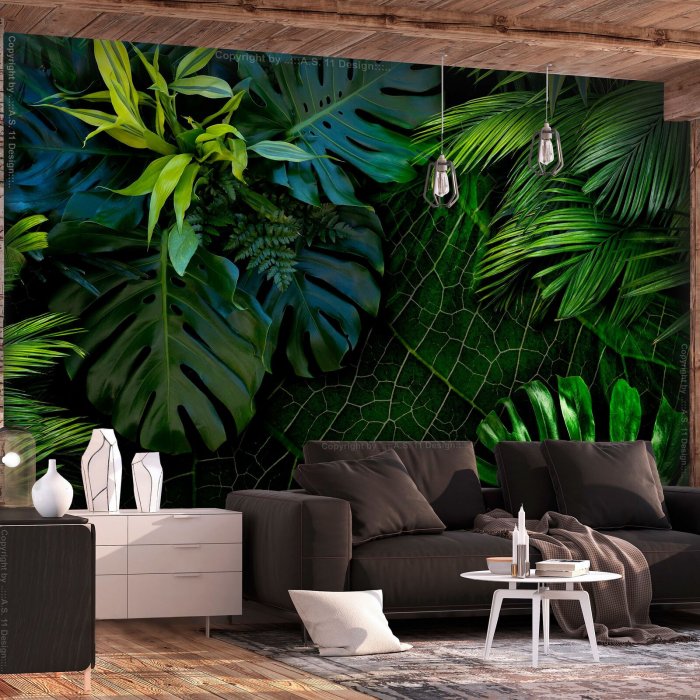 Стены в тропическом стиле