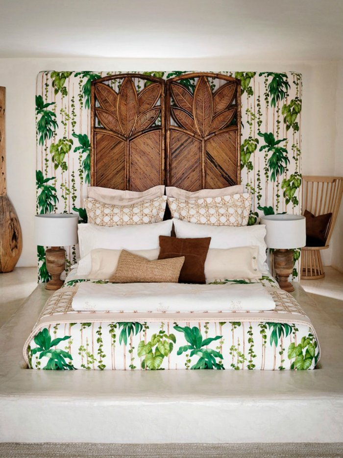 Спальня в стиле тропики