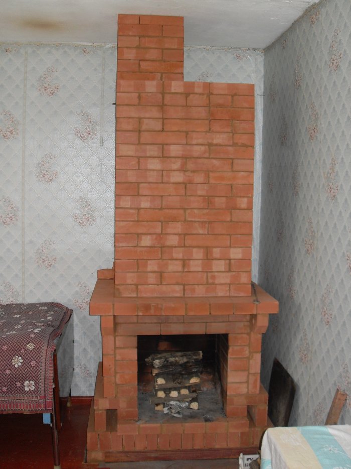 Мини камин из кирпича