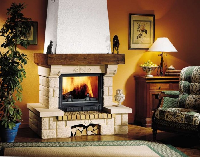 Камин дровяной